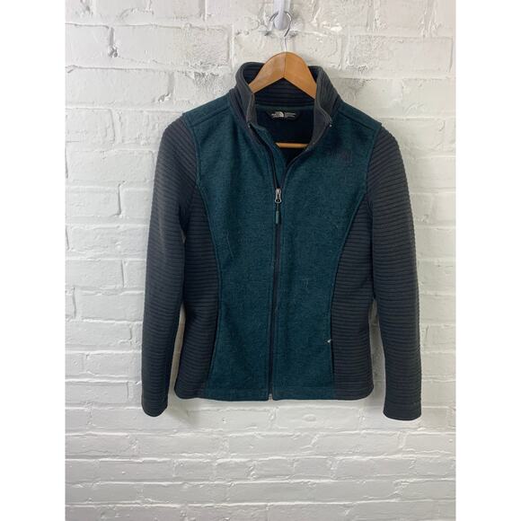 The North Face Women's Teal and Black Jacket - Picture 1 of 5